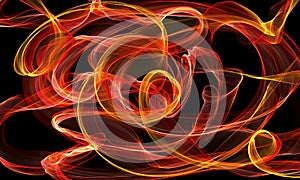 red fire abstract pattern illustration background. .Blurred of fire light moment, Fire texture, Art Fire Lines, Abstract fractal