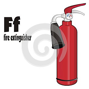 Red fire extinguishe