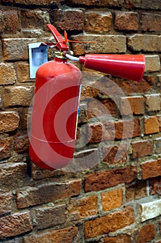 Red fire extinguisher