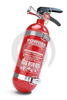 Red fire extinguisher 3D render