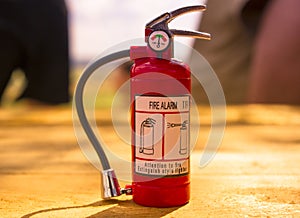 Red fire extinguisher