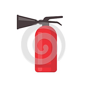 red fire extinguisher for suppressing fire in buildings