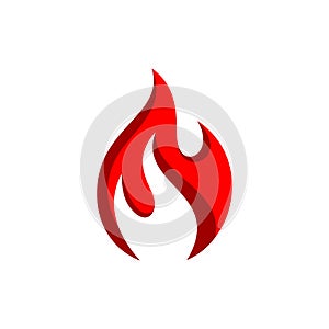 Red Fire Flame Logo Template Illustration Design. Vector EPS 10
