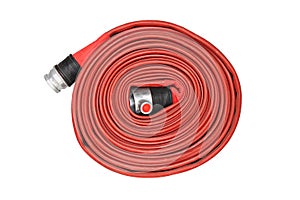 Red fire hose winder