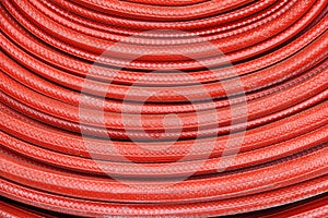 Red fire hose winder