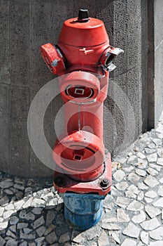 Red fire hydrant