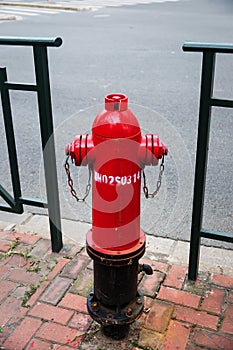 Red fire hydrant