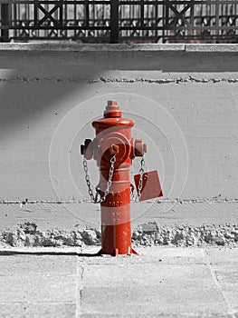 Red fire hydrant