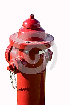 Red fire Hydrant against white background