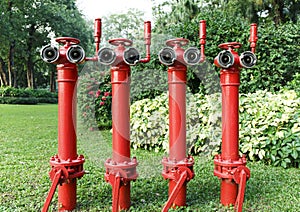 Red fire hydrant