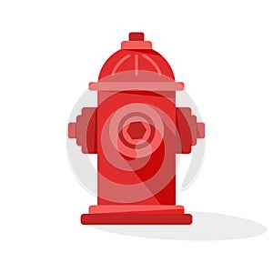 Red fire hydrant icon. Vector illustration