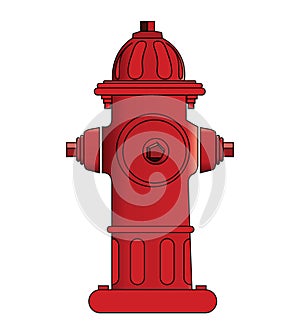 Red fire hydrant illustration