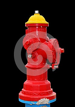 Red fire hydrant, isolated