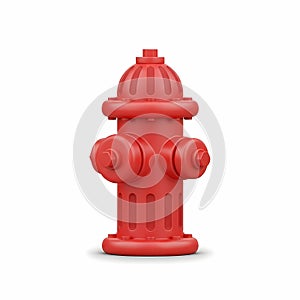 Red Fire Hydrant Isolated on White