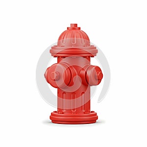 Red Fire Hydrant Isolated on White