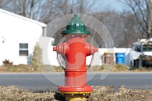 red fire hydrant security plug color outdoor