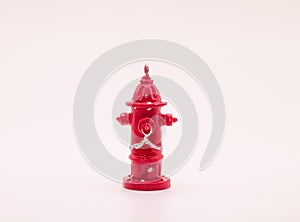 Red Fire Hydrant with Silver Chains photo
