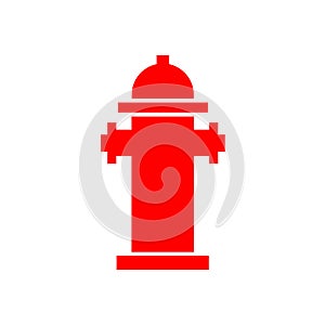 Red fire hydrant symbol icon