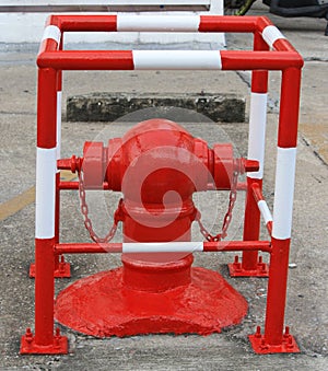 Red fire hydrant in Thailand