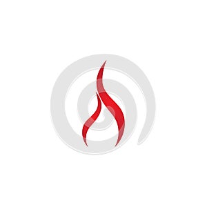Red fire icon template vector