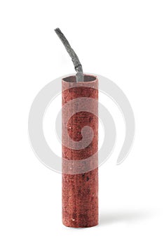 Red firecrackers or red dynamite sticks on white