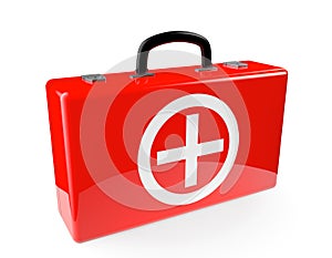 Red First aid case