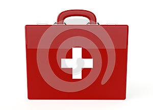 Red first aid kit