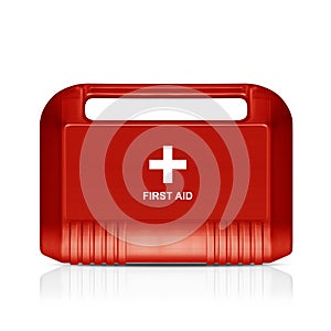 Red first aid kit