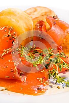 Red fish and doughnut