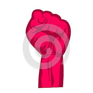 Red fist vector illustration