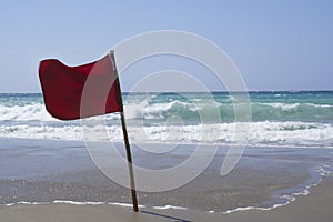 Red Flag on beach