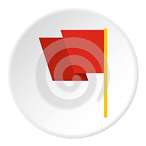 Red flag icon circle