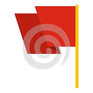 Red flag icon isolated