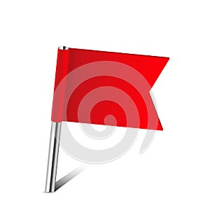 Red flag map pin