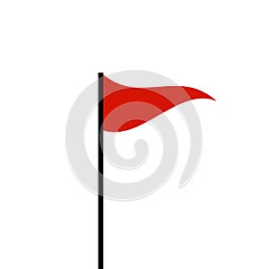 Red flag marker icon symbol