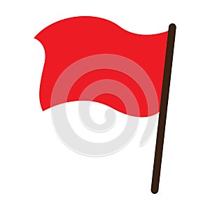 Red flag vector object icon