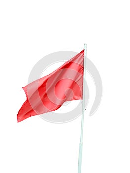 Red flag on white background