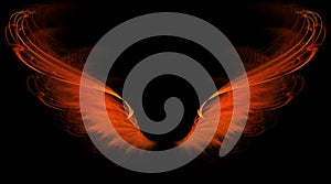Red flame wings