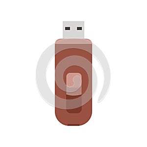 Red Flash drive (USB memory) icon Flat illustration