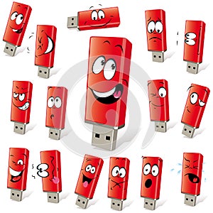 Red flash drives