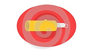 Red Flashlight Icon, Safety Equipment and Emergency Light Source, vector design Generative AI