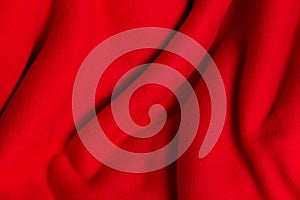 Red fleece blanket  texture. background for advertising or posters