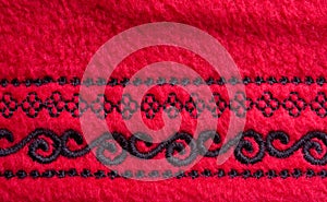 Red fleece fabric