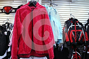 Red fleece jacket