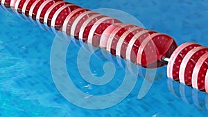 Red float line in pool