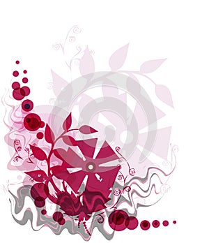 Red floral background