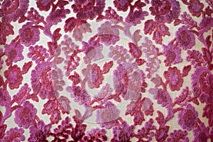 Red Floral Pattern Fabric