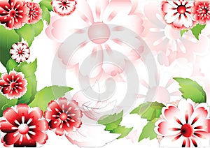 Red flowers background with space for text2