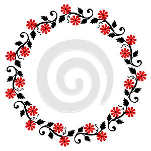 Red Flowers wreath