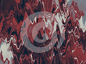 RED Fluid painting abstract art pattern series